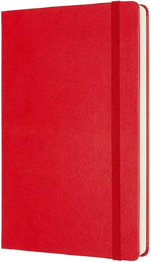 Moleskine Notebook Plain Expanded Version Large 13x21 Red Hard Cover