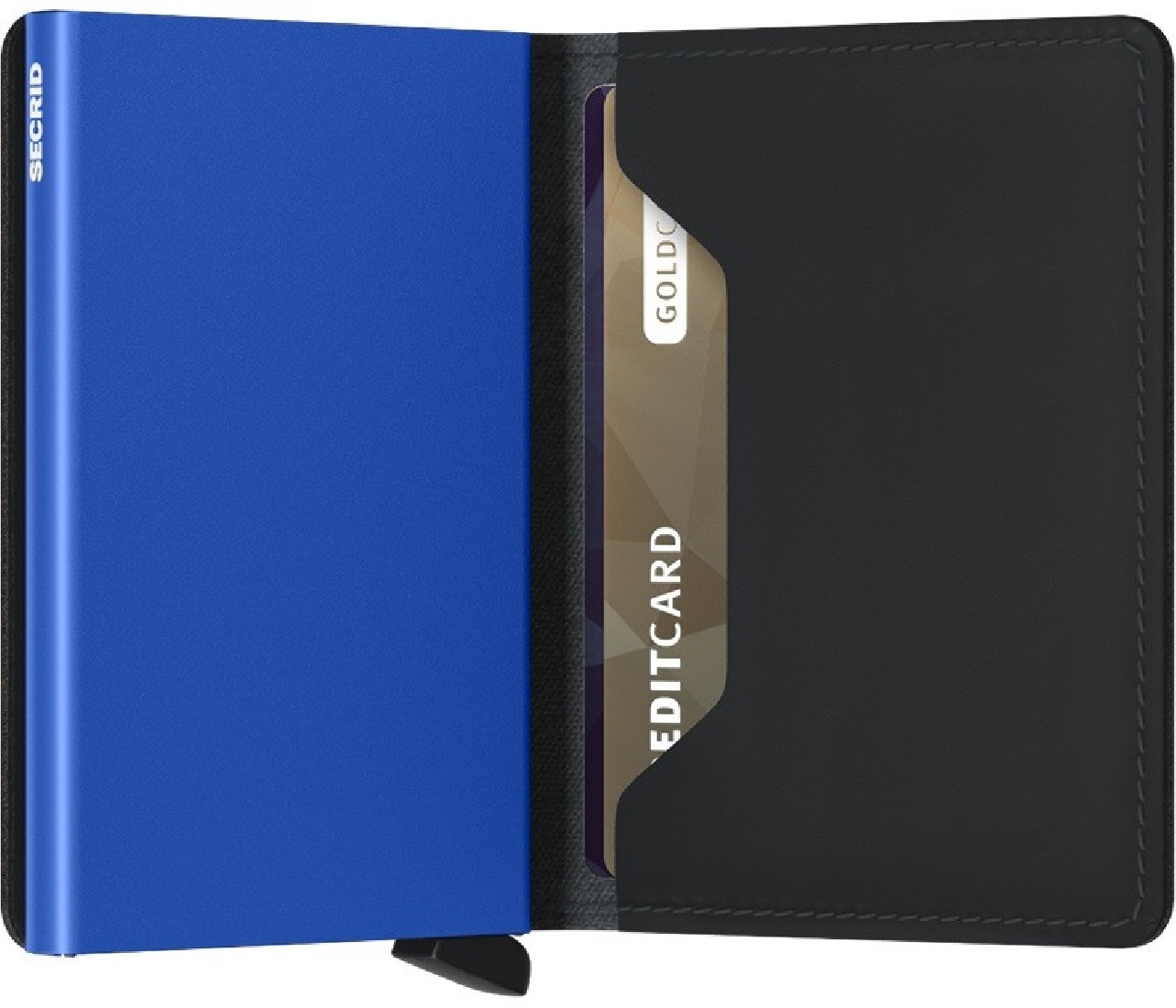 SECRID SLIM WALLET SM MATTE BLACK AND BLUE