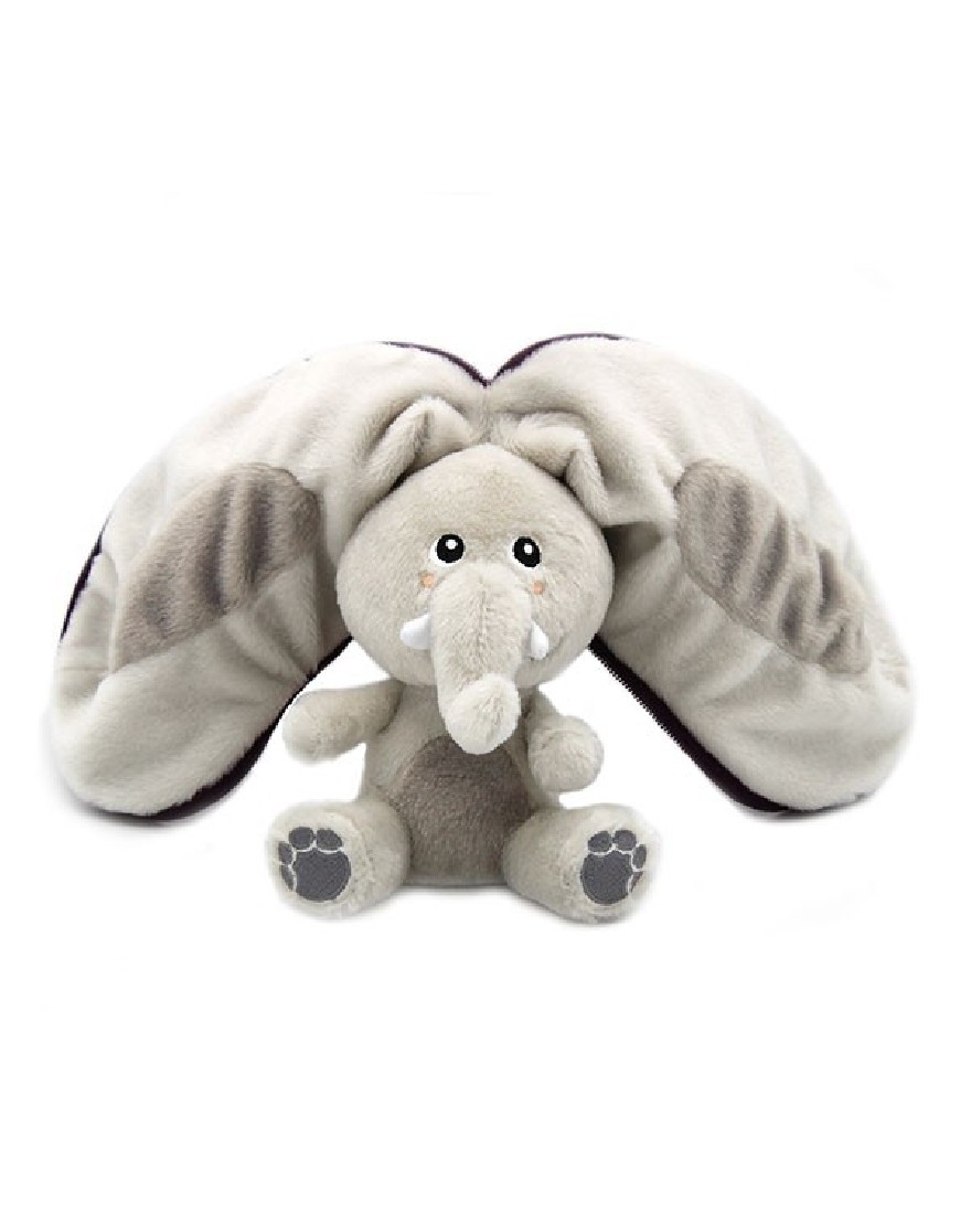 Velvet the elephant/eggplant soft toy - Flipetz 80103 Les Deglingos.
