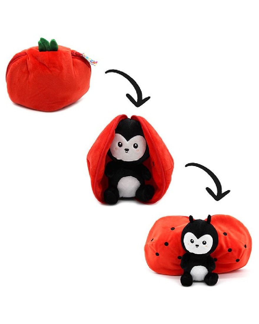 Comet the ladybug/tomato plush toy - Flipetz 80105 Les Deglingos