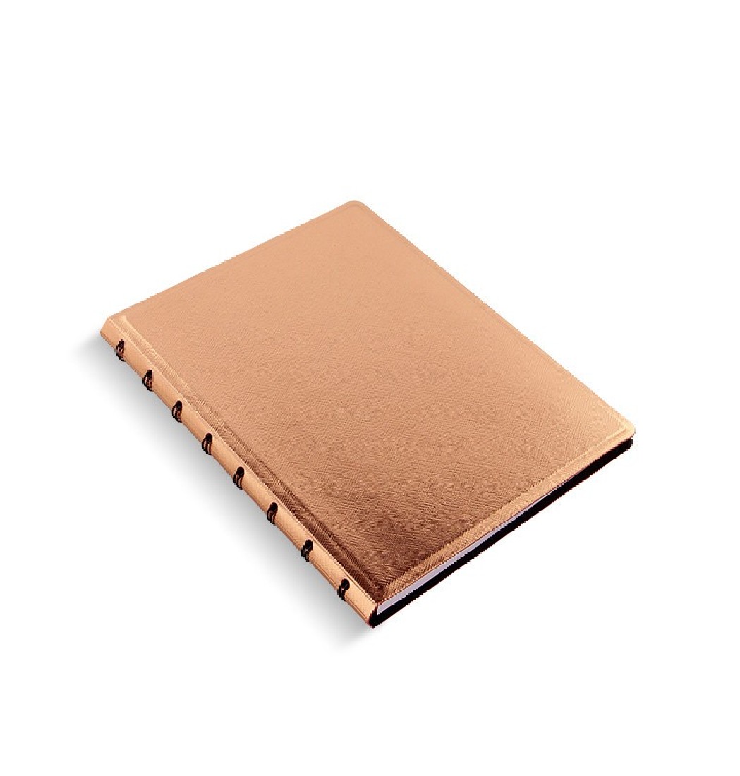 Filofax Notebook Refillable Ruled A5 Rose Gold Saffiano 115058