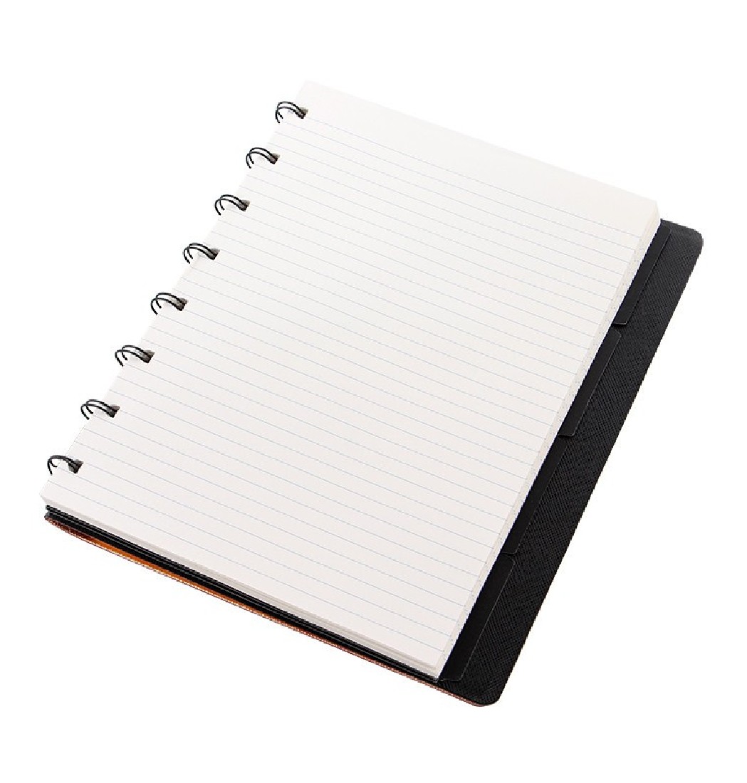 Filofax Notebook Refillable Ruled A5 Rose Gold Saffiano 115058