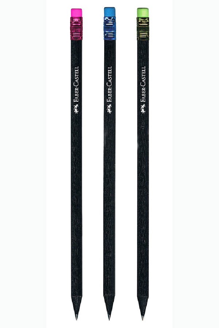Μολύβι μαύρο με χρωματιστή γόμα 12308313 Faber Castell