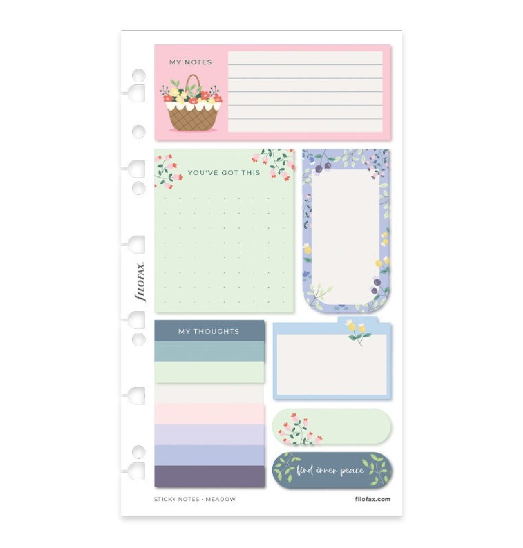 Meadow Blue Sticky Notes 132970, Filofax
