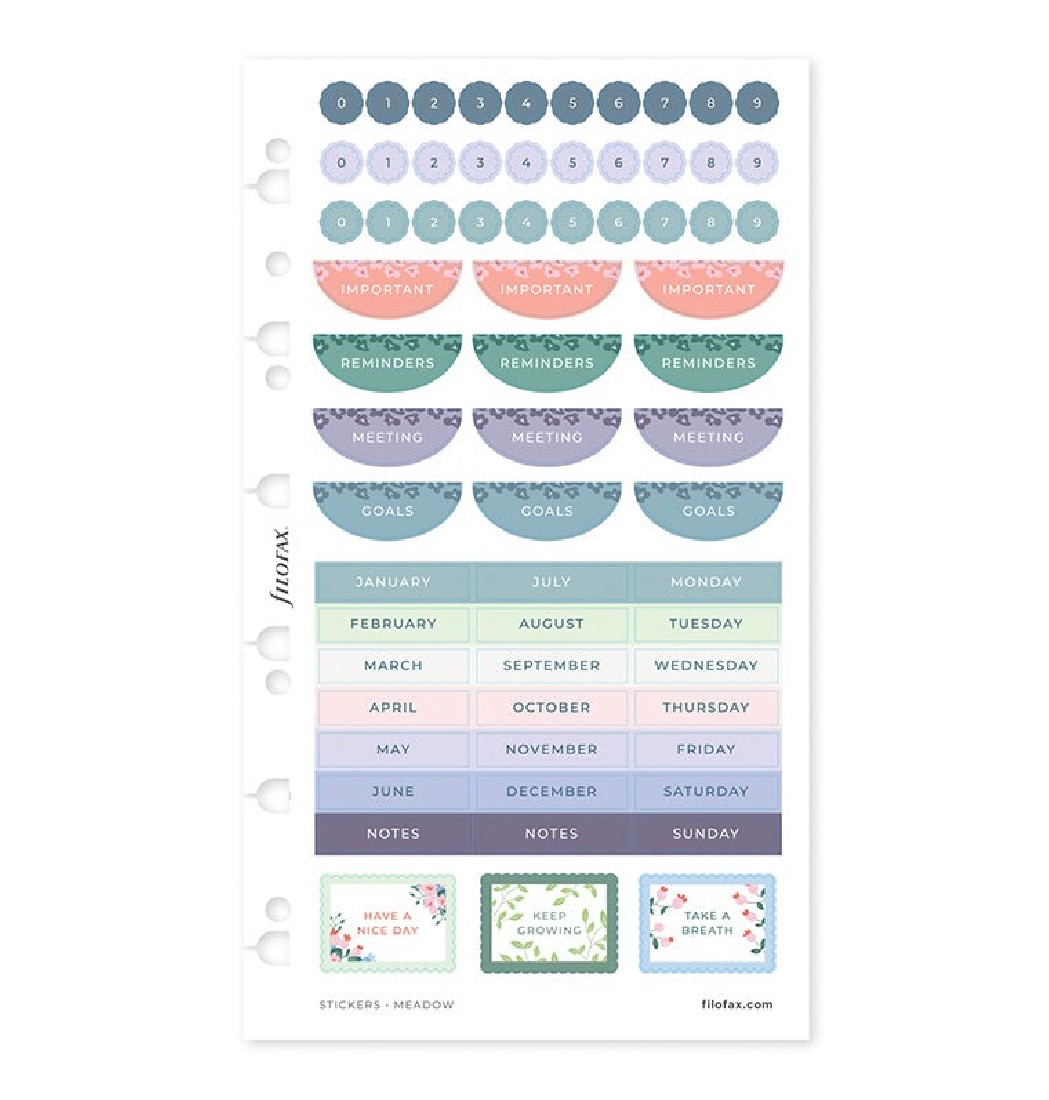 Meadow Blue Stickers 132969 Filofax
