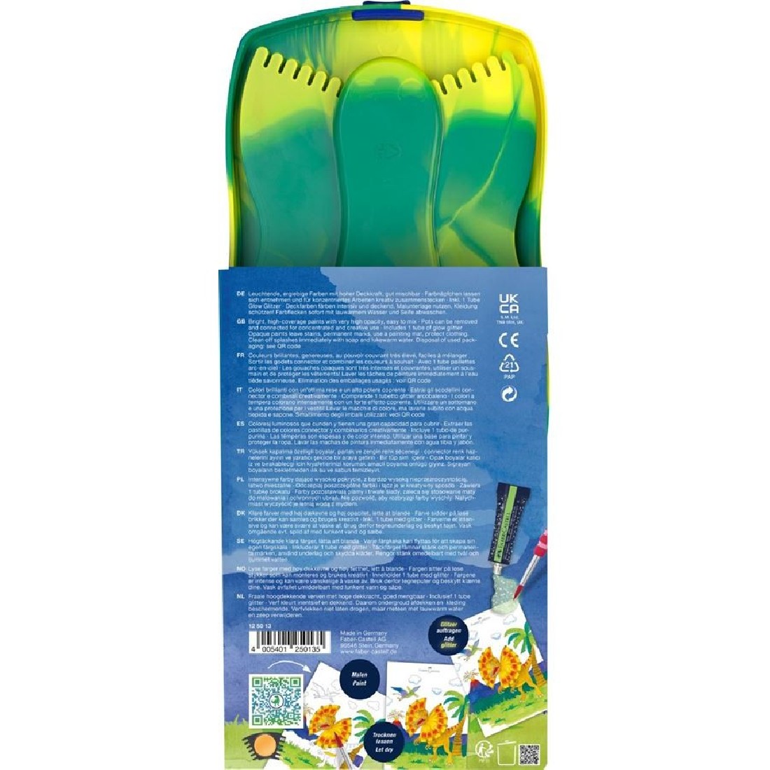 Faber Castell Paint box Connector 12 colours dinosaur 125013