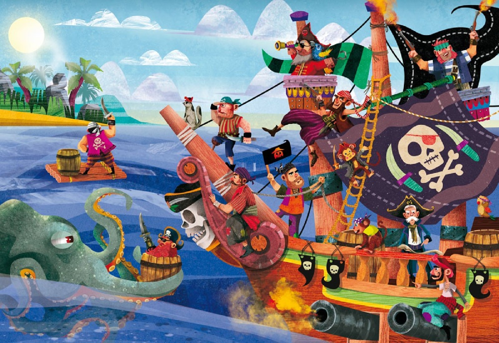 Puzzle (2 x 70τμχ.) Πειρατές- Στο νησί του χαμένου θησαυρού  ΕΛΛΗΝΟΕΚΔΟΤΙΚΗ
