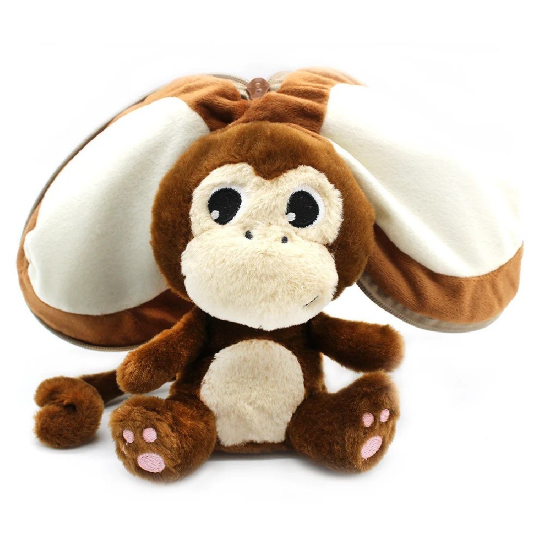 Coconet the monkey/coconut plush toy - Flipetz 80111 Les Deglingos