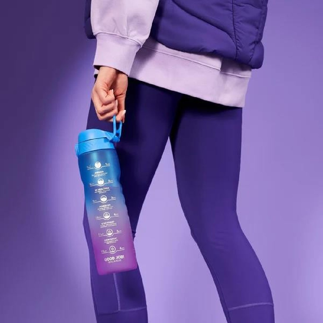 Παγούρι πλαστικό Quench 1000ml Blue / Pink Motivator ION8