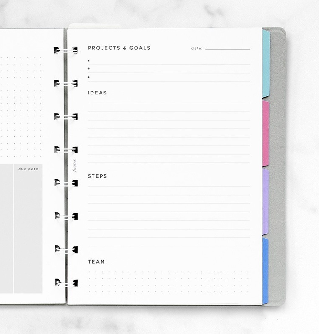 Refill A5 Notebook Project and Goals 152032 Filofax