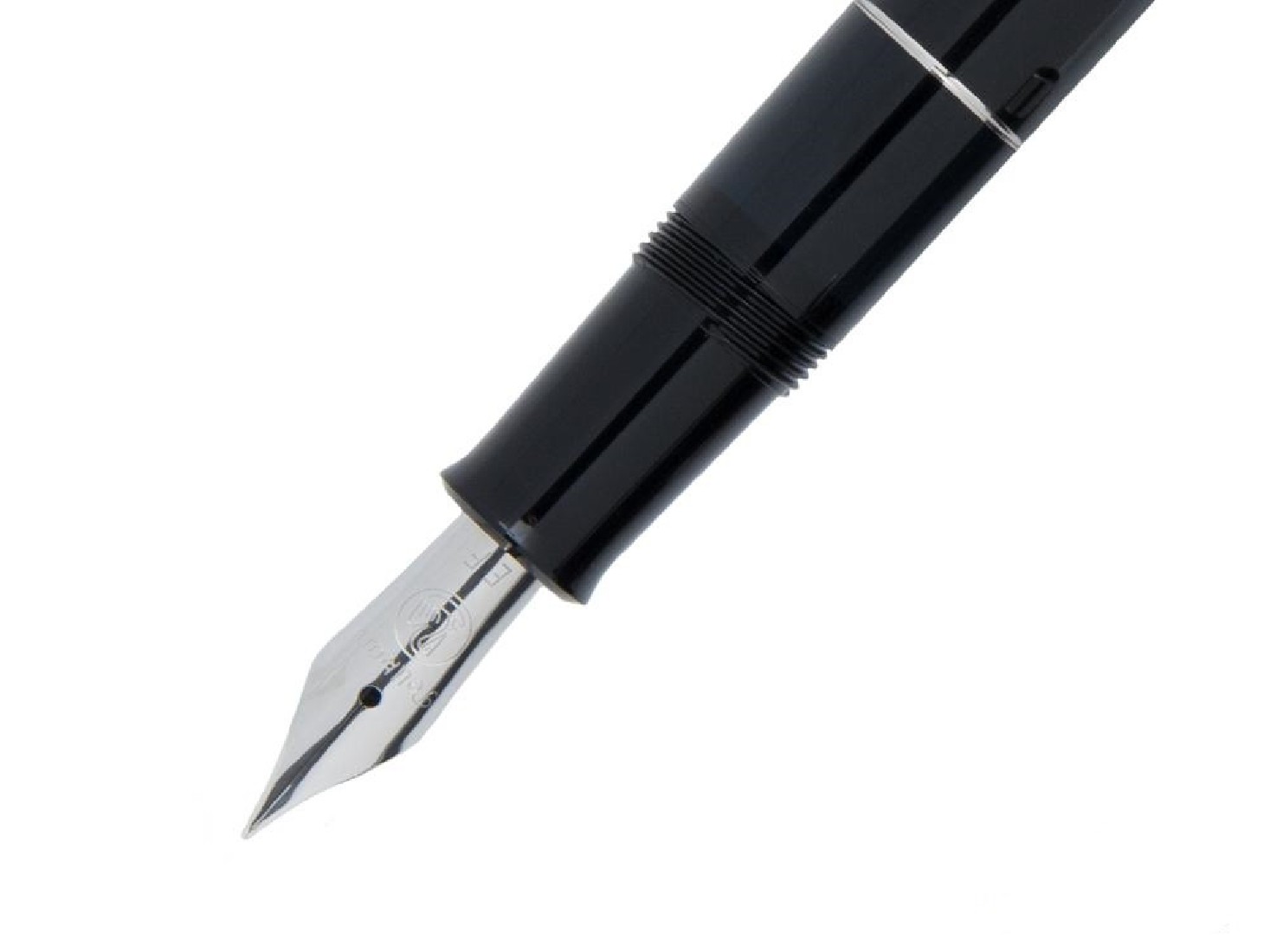Pelikan M215 black, with silver rings, fountain pen