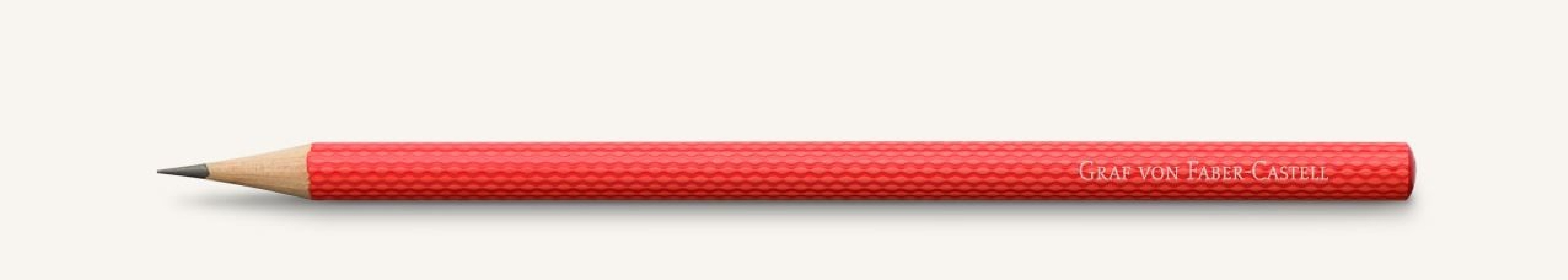 Graf Von Faber Castell, 3 graphite pencils Guilloche, India Red 118632