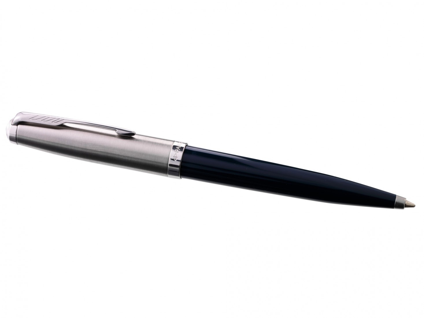 PARKER 51 MIDNIGHT BLUE RESIN CHROME TRIM BALLPOINT PEN
