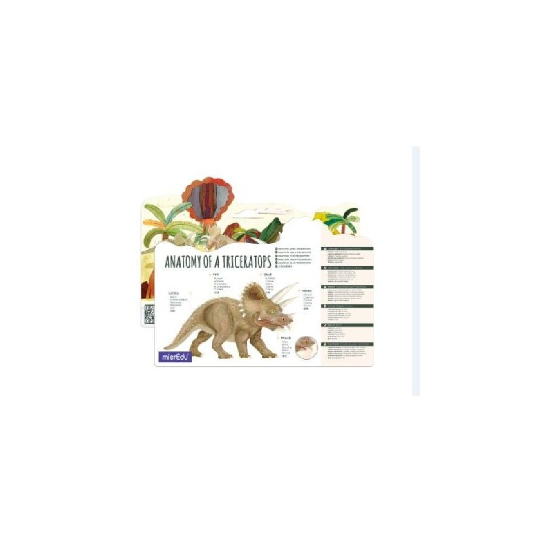 3D Οικολογικό Puzzle 191τμχ. Triceratops 00159 Mier Edu