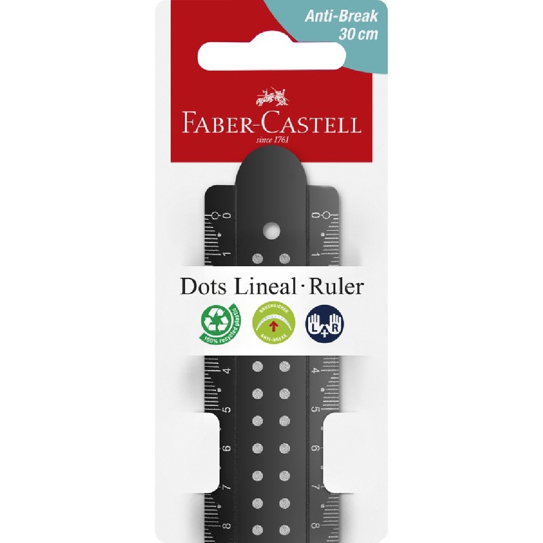 Faber Castell Ruler 30 cm Dots, break-resistant 172130