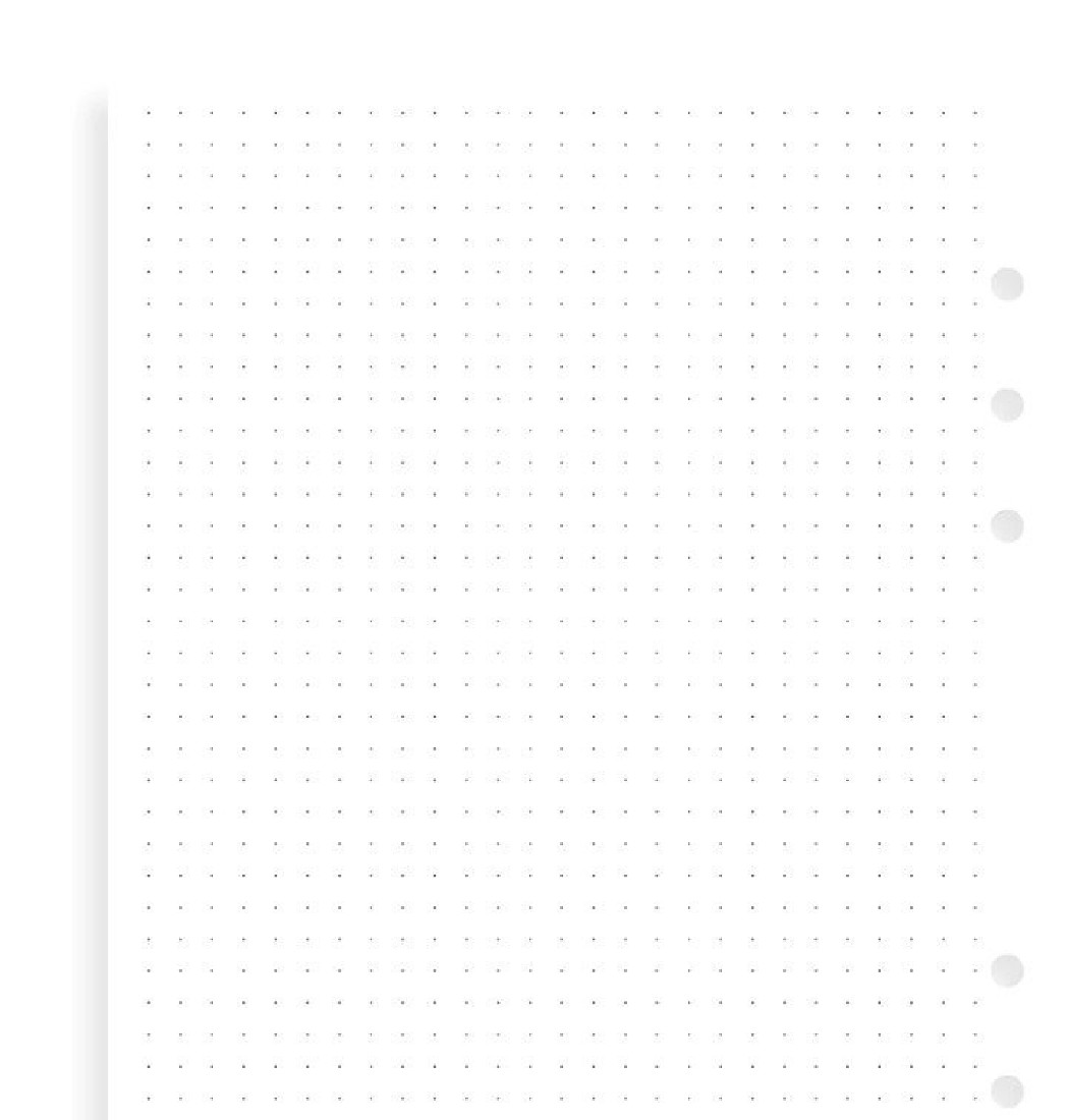 Filofax Refill A5 white dotted paper 132620.
