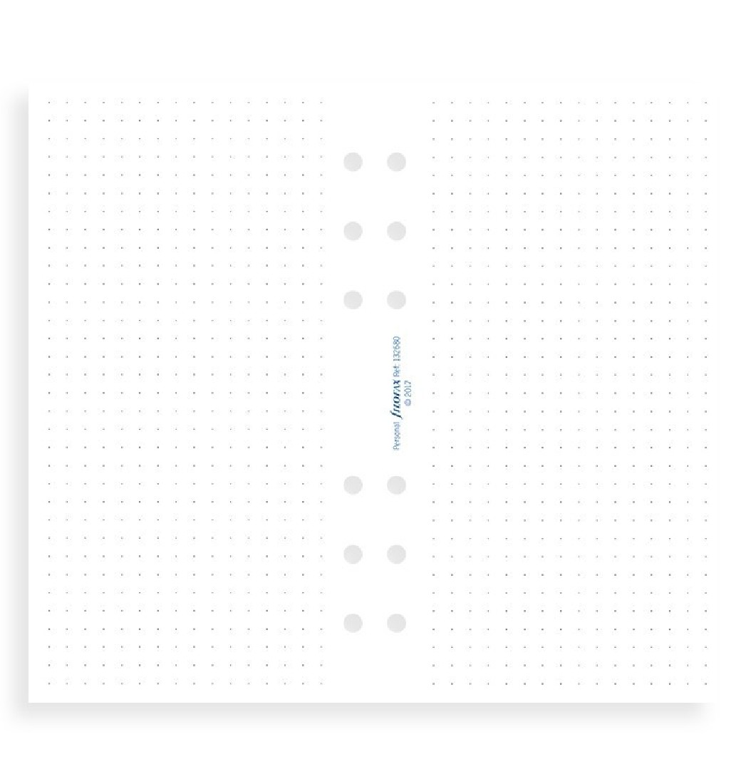 Filofax Refill A5 white dotted paper 132620.