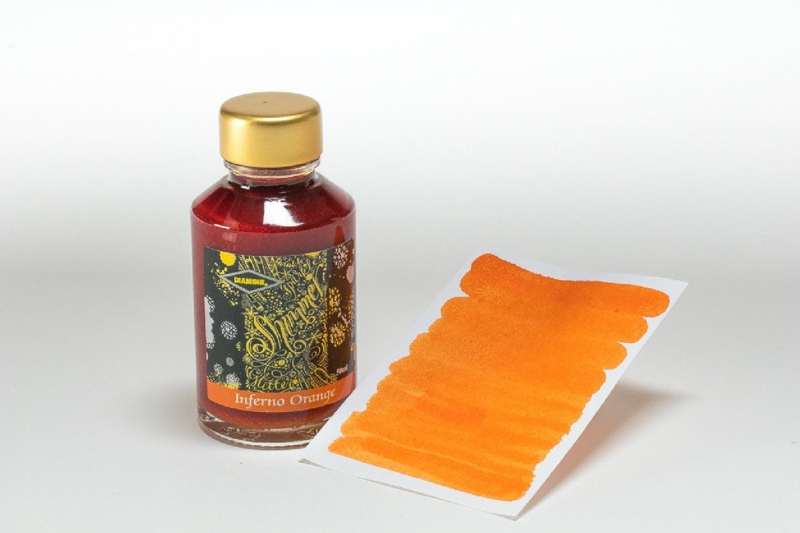 Diamine 50ml Inferno Orange Fountain pen shimmer ink