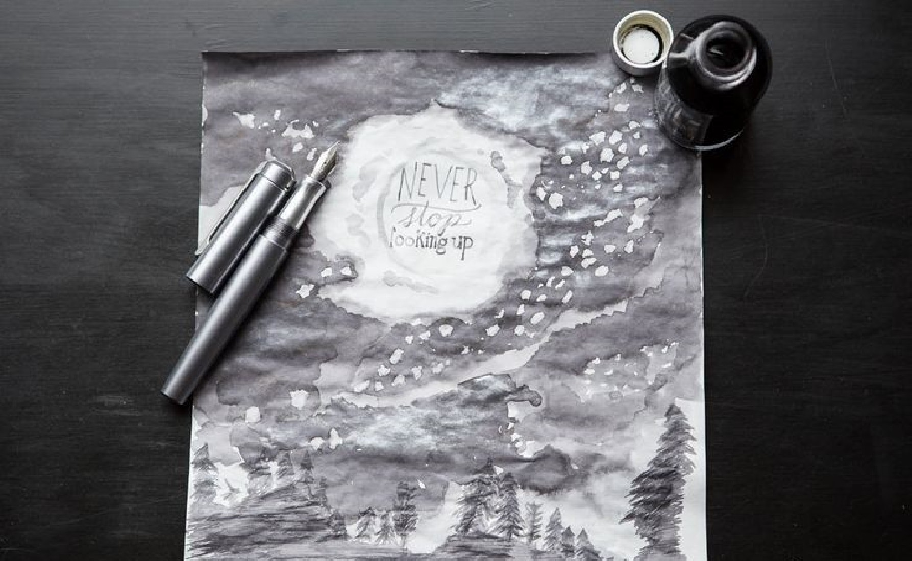 Diamine 50ml Moon Dust Fountain pen shimmer ink bottle