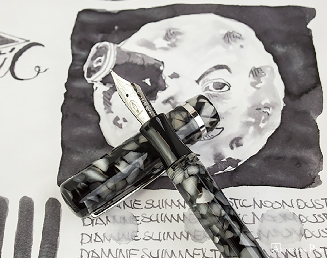 Diamine 50ml Moon Dust Fountain pen shimmer ink bottle
