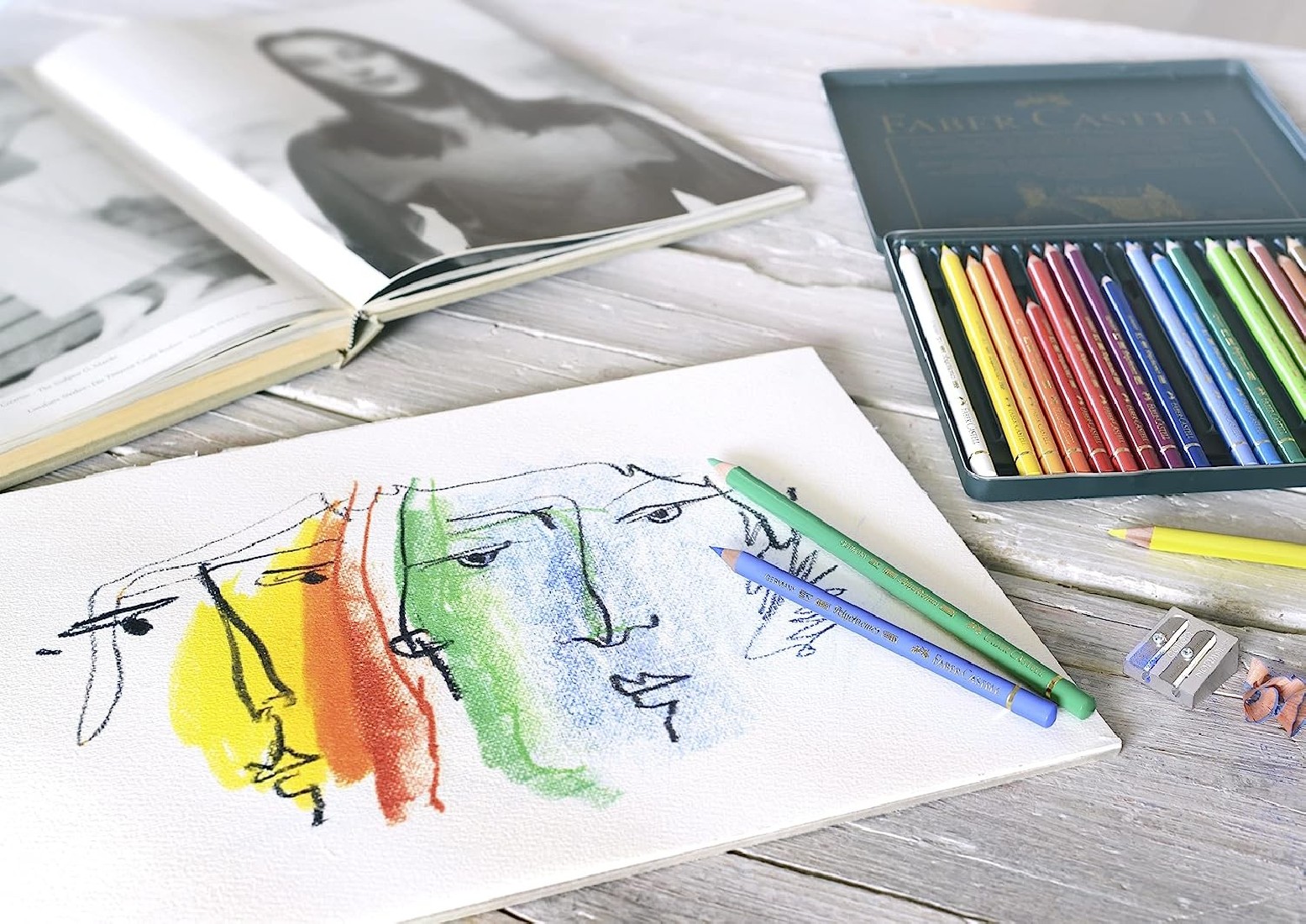Faber Castell wooden case Polychromos Colour Pencils Set of 48 110006