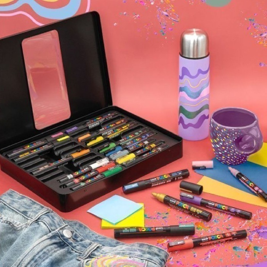 POSCA Paint Markers Groovy Colours Collection Tin Set 20pc