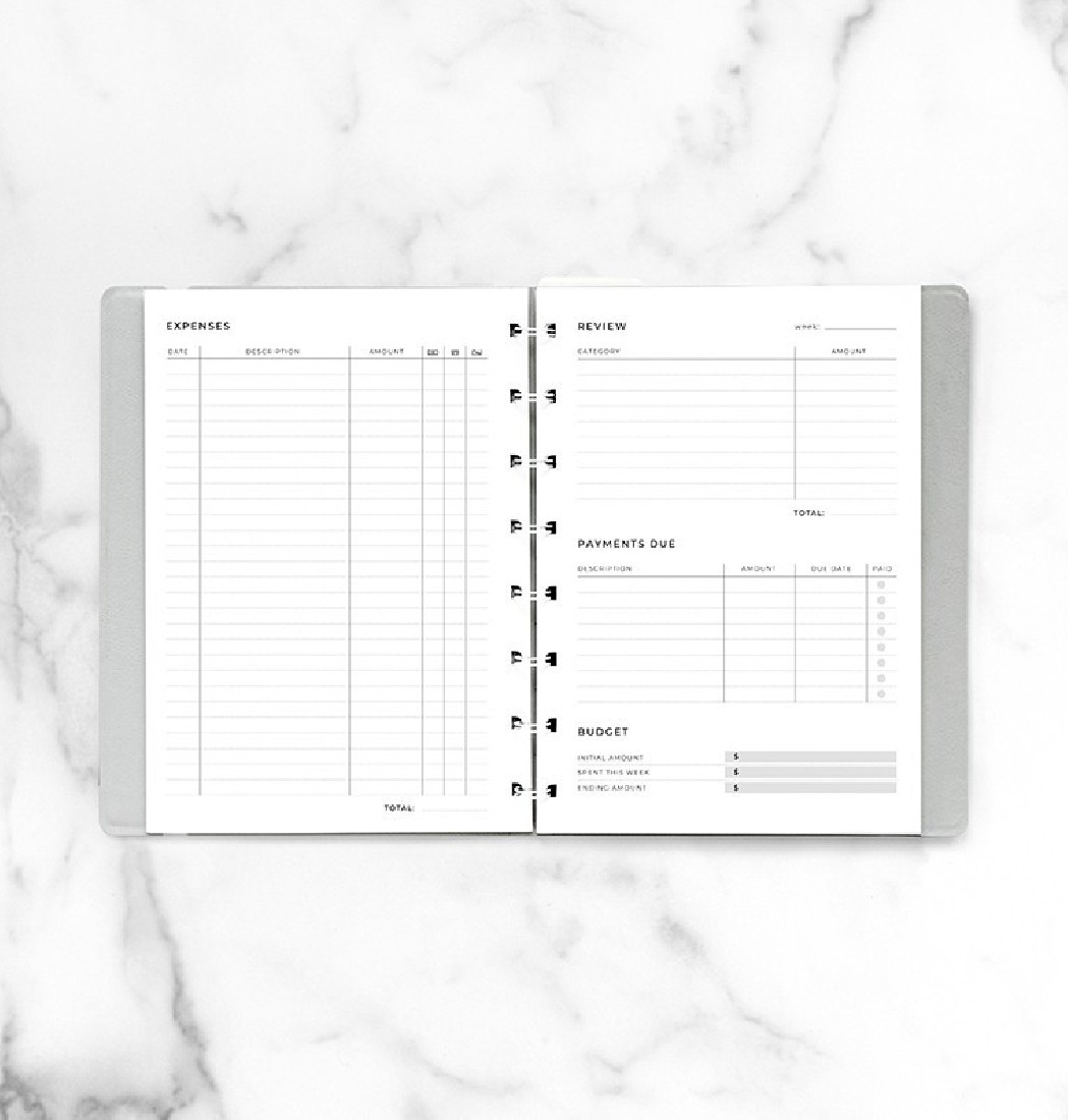 REFILL A5 EXPENSE TRACKER NOTEBOOK 132861 FILOFAX FX