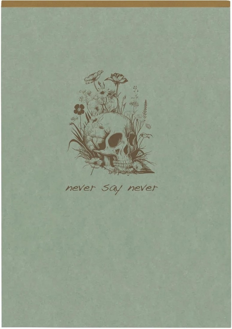 Clairefontaine - 107636C – A pad with glue head Flying Spirit A5, 14.8 x 21 cm, 140 pages, lined, removable, ivory paper, 90 gSM, cardboard cover, green