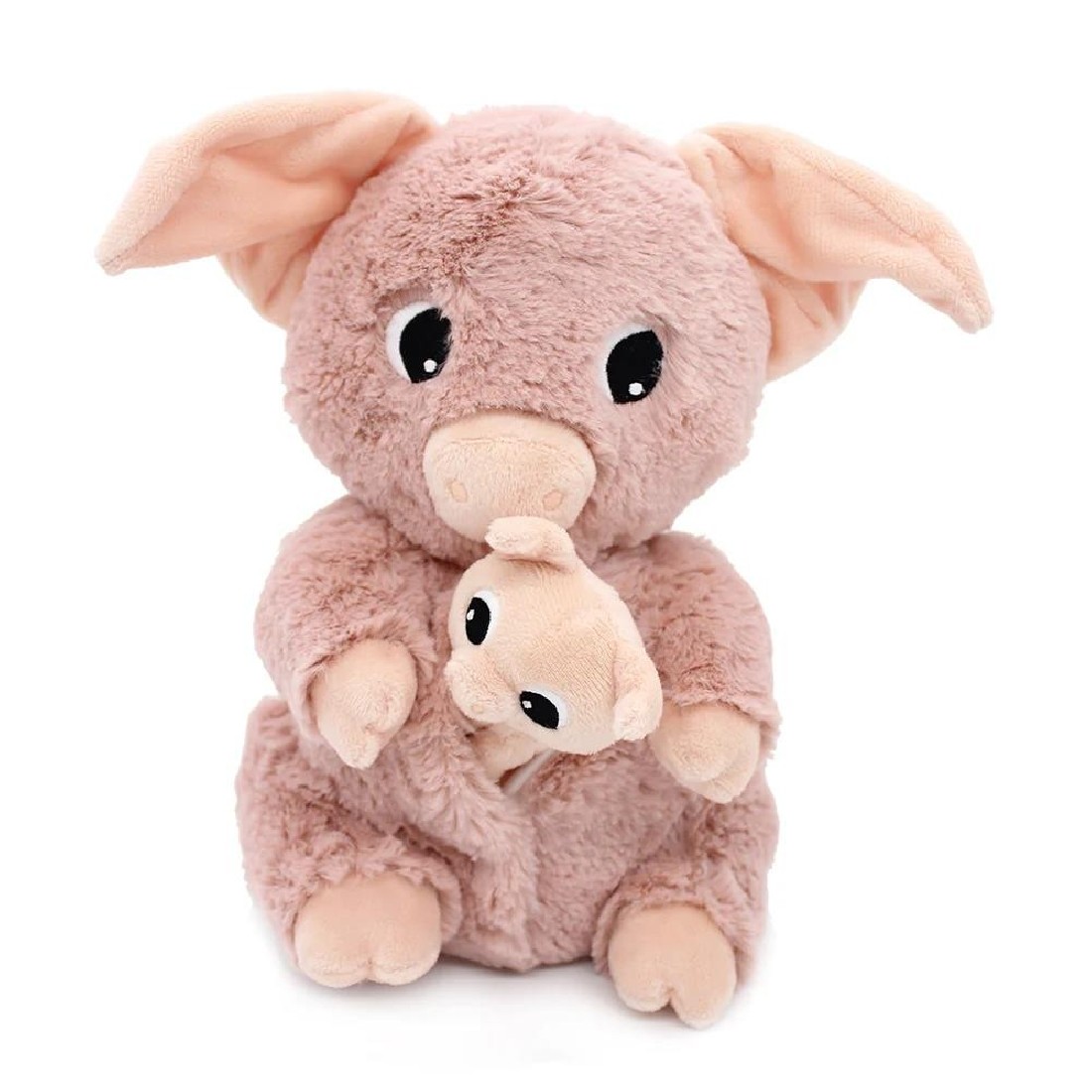 Barbekiou pig soft toy mom and her pink baby Les Ptipotos 76020 Les Deglingos