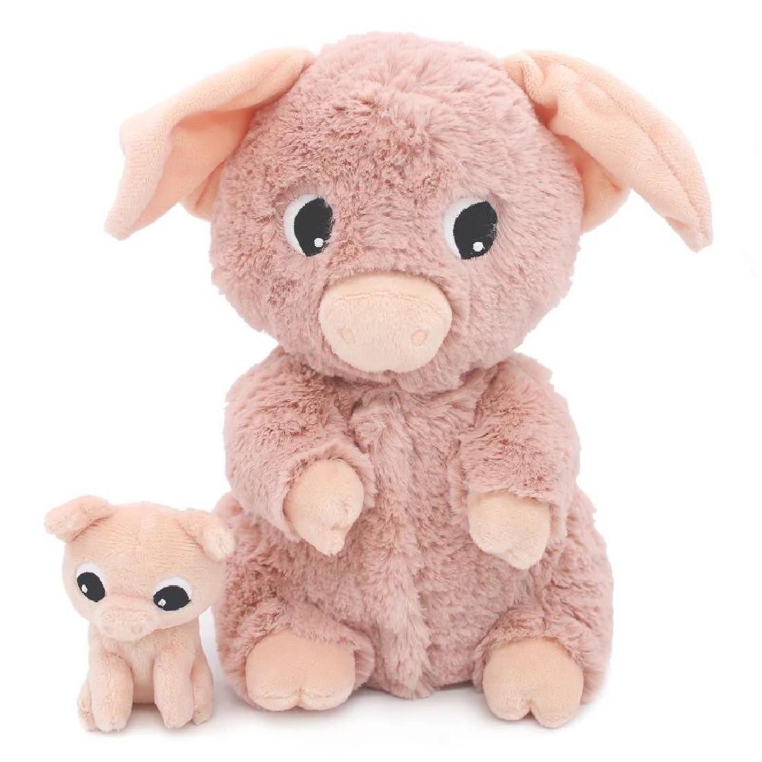 Barbekiou pig soft toy mom and her pink baby Les Ptipotos 76020 Les Deglingos