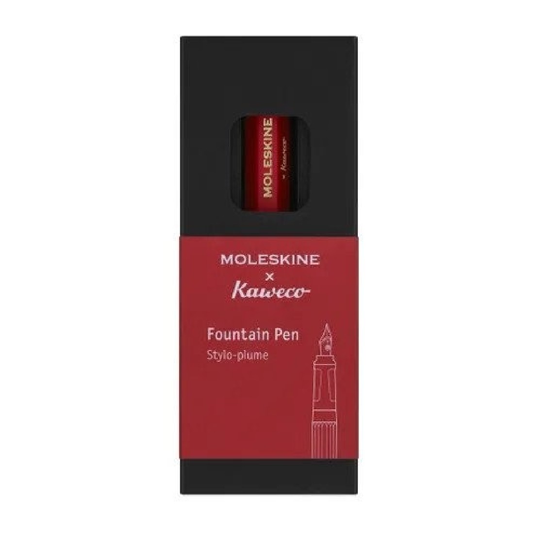 Kaweco and Moleskine red fountain pen