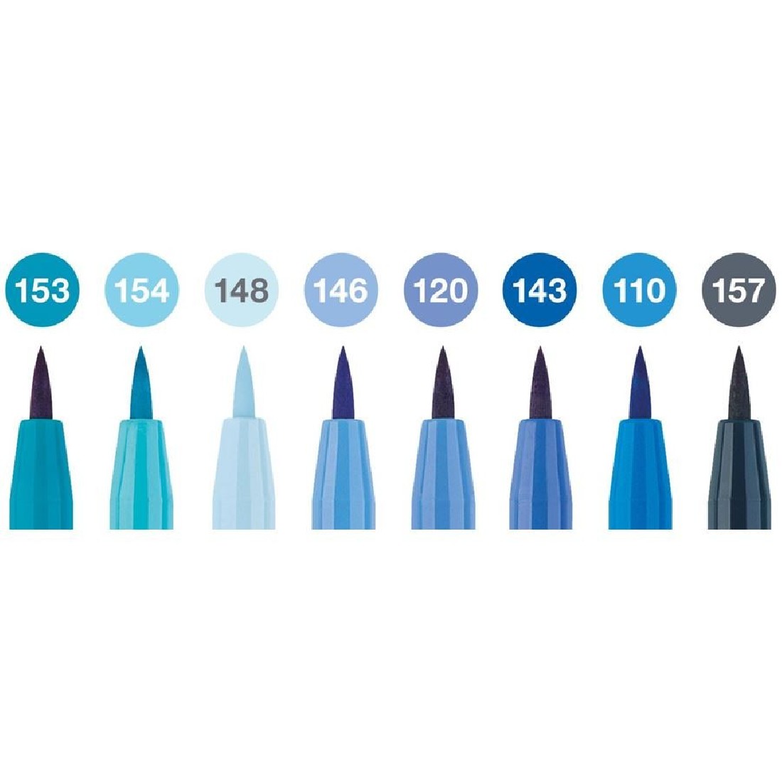 Faber-Castell Pitt Artist Pens The Blues tin of 8 167173