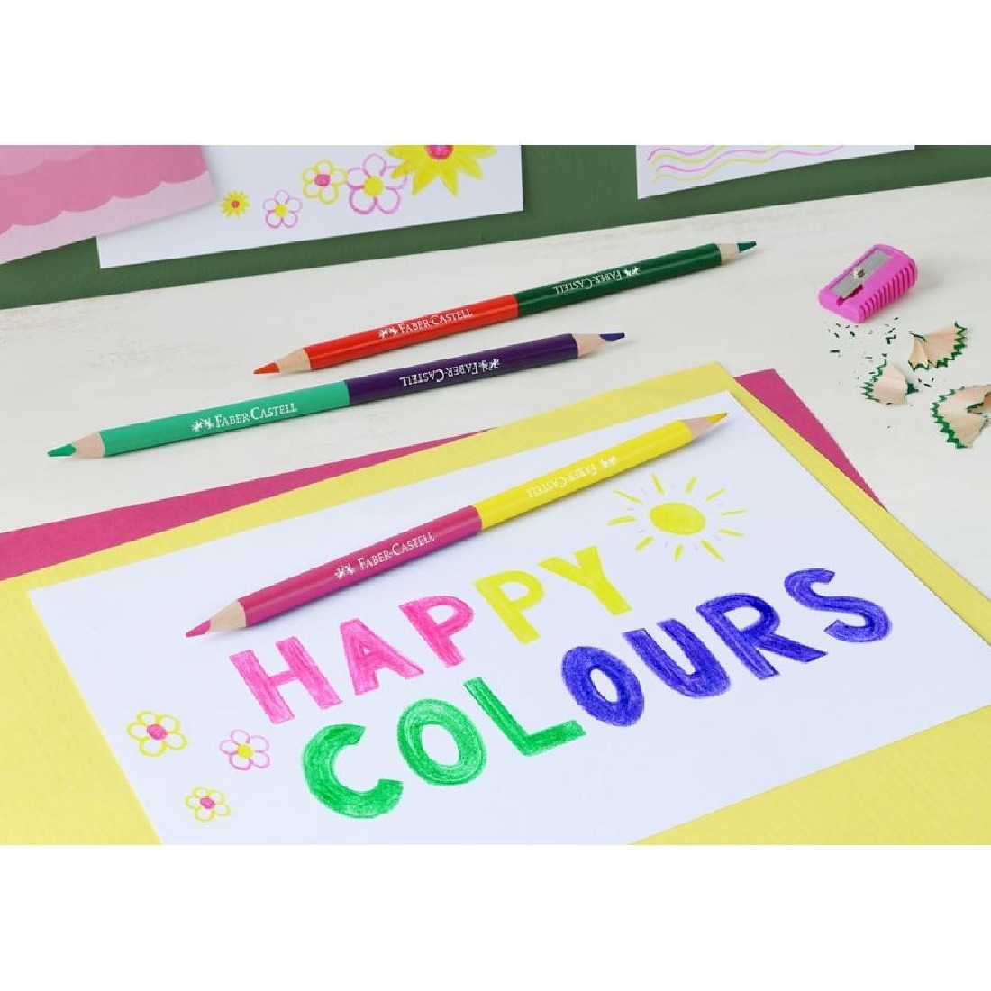 Faber Castell Classic Colour pencils 12pcs plus 3 bicolor pencils plus a sharpener 110312