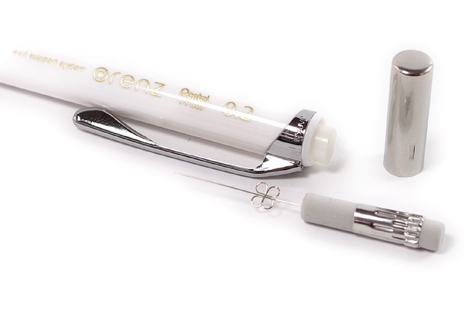 Pentel Orenz 0.2mm White mechanical pencil PP502W