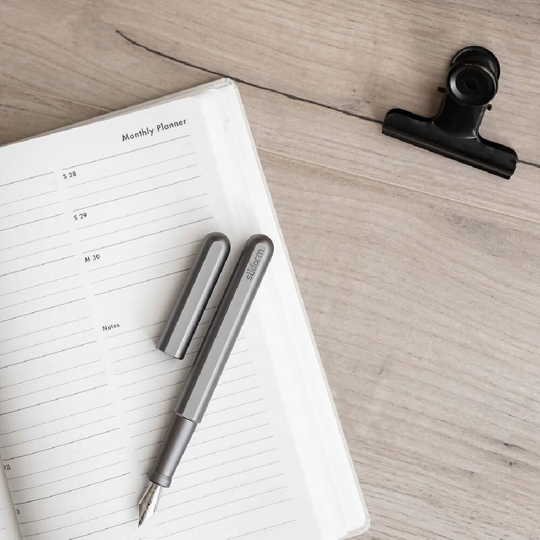 Stilform Aluminium fountain pen Comet Grey
