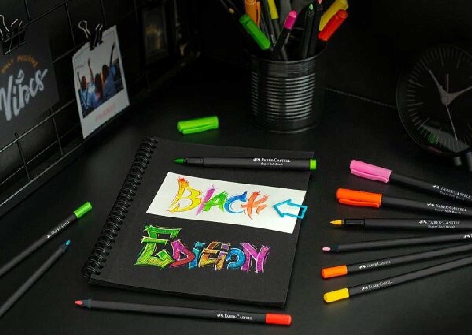 Faber Castell, Black Edition Brush Pen,  Box of 10, 116451