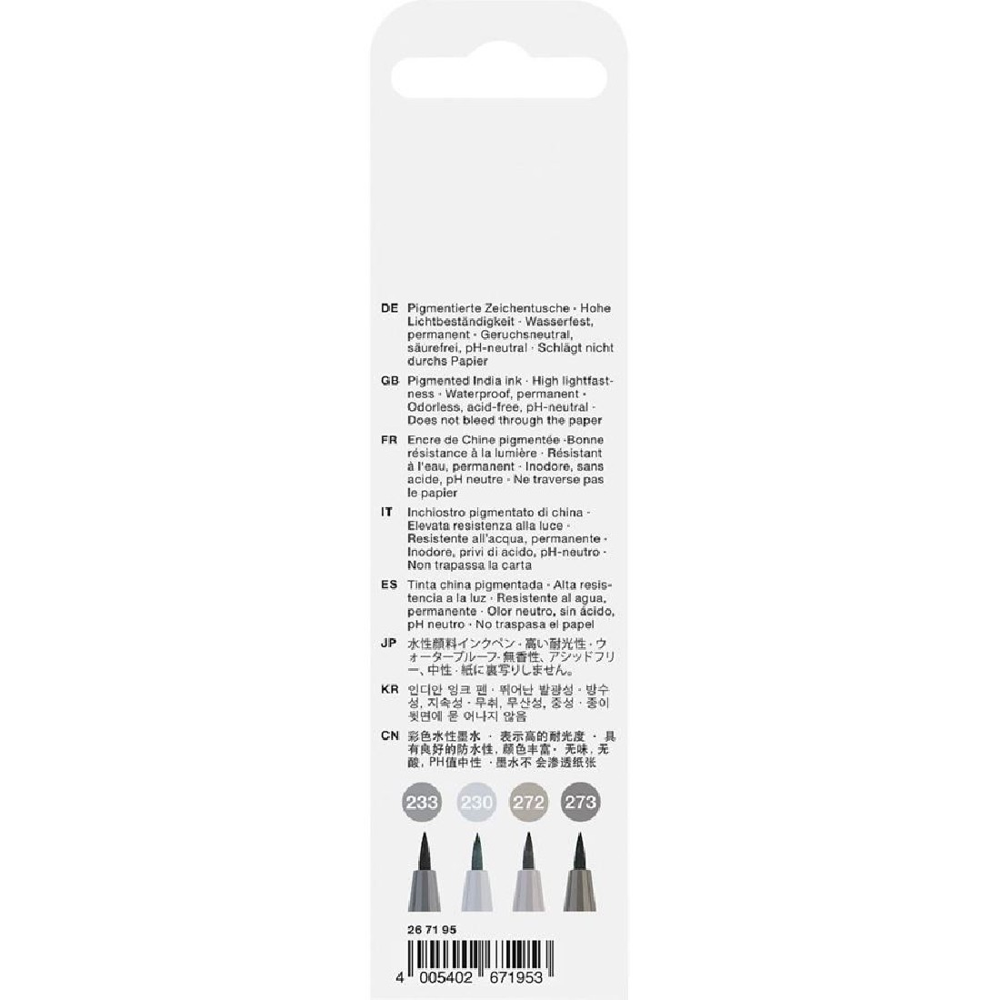 Faber Castell Pitt Artist Pens Comic Shading - Wallet of 4 267195