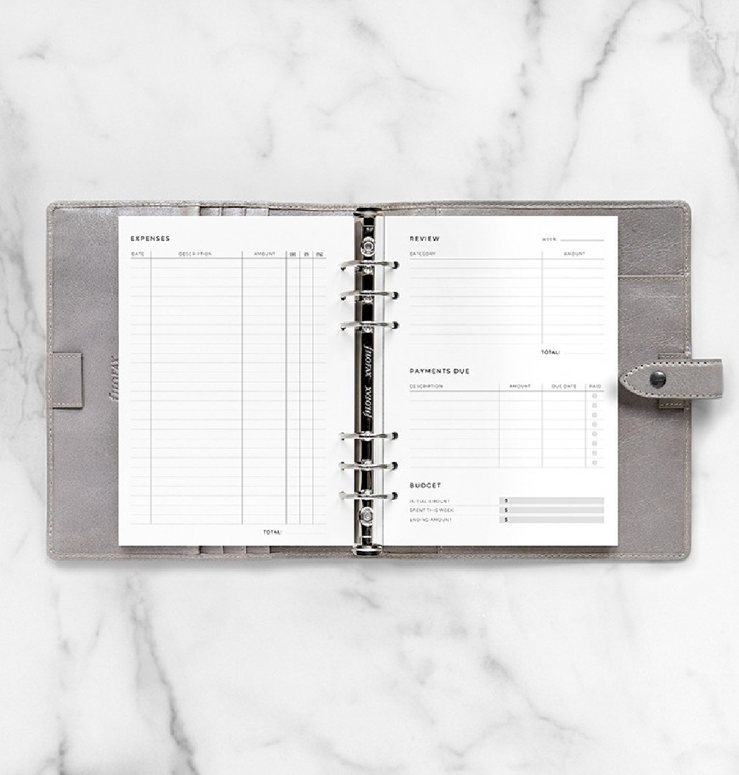 Refill Organizer A5 Expense Tracker 132851 Filofax
