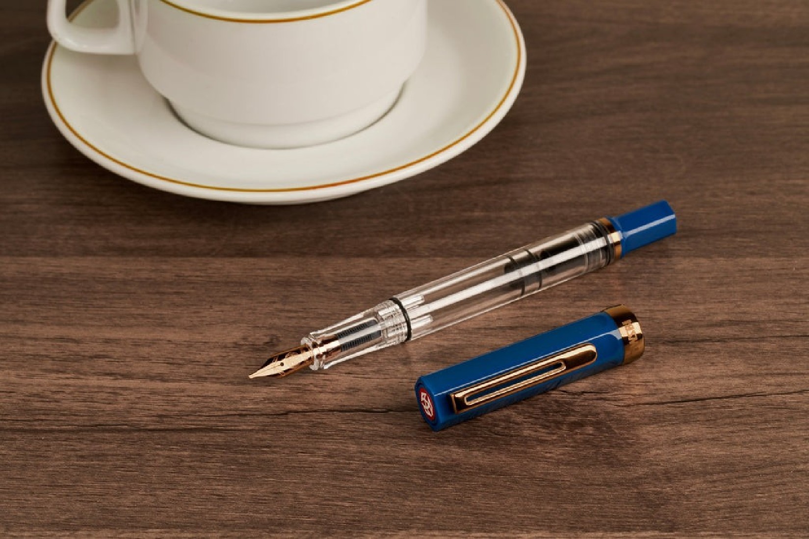 TWSBI ECO INDIGO BLUE WITH ROSE GOLD FOUNTAIN PEN