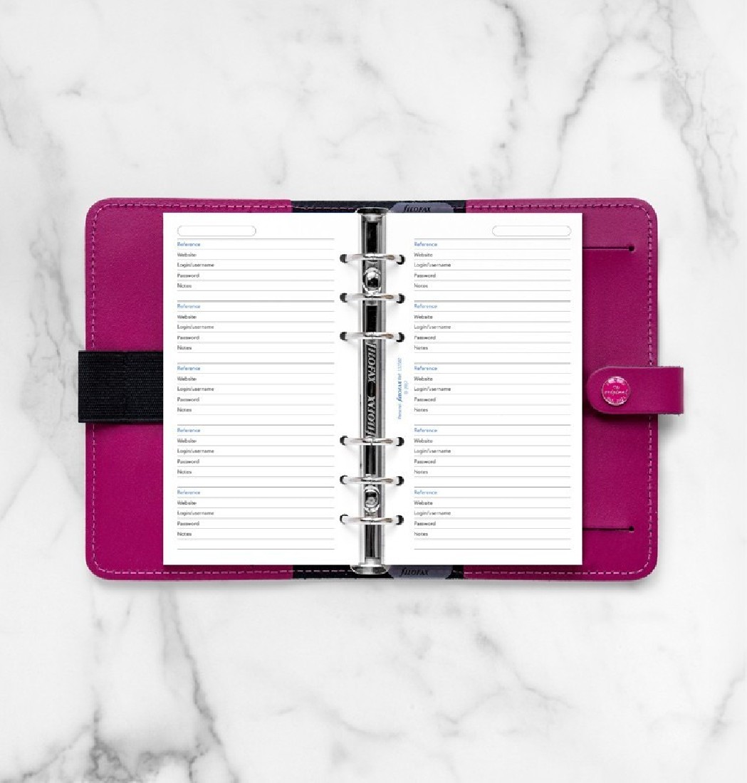 Refill Password Paper Personal 132682 Filofax