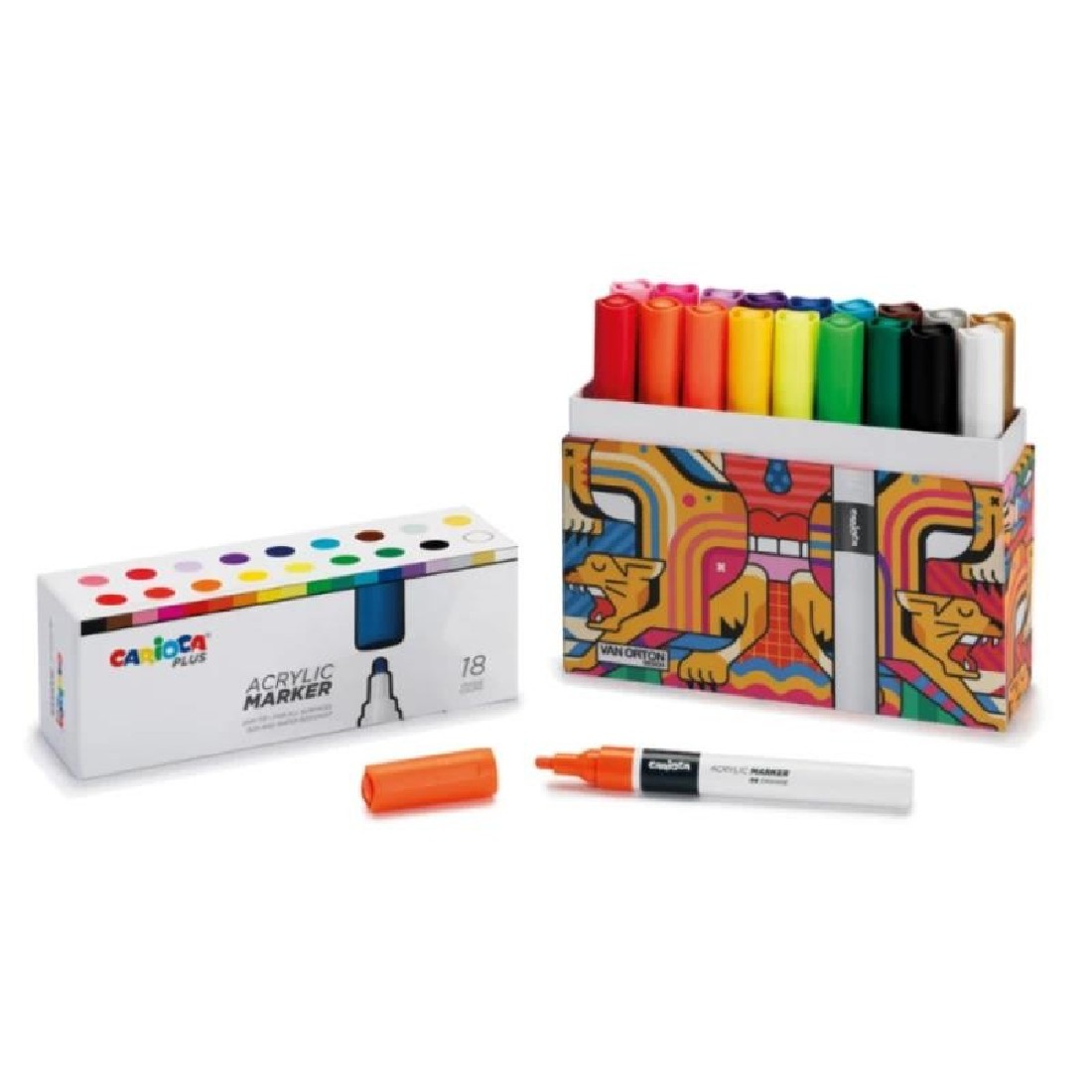 Mαρκαδόροι Acrylic 18τεμ 2mm Carioca