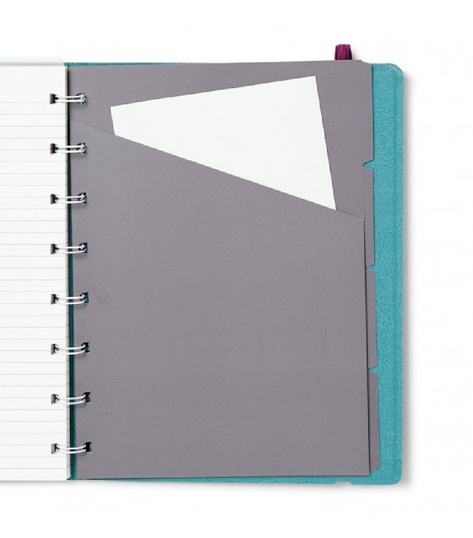 Filofax Notebook Refillable Ruled A5 Neutrals Teal 179522