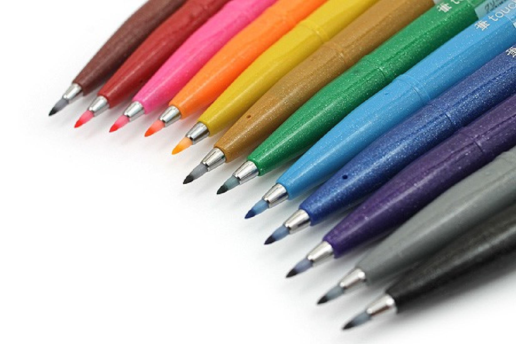 Pentel Fude Touch Brush Sign Pen - Pink