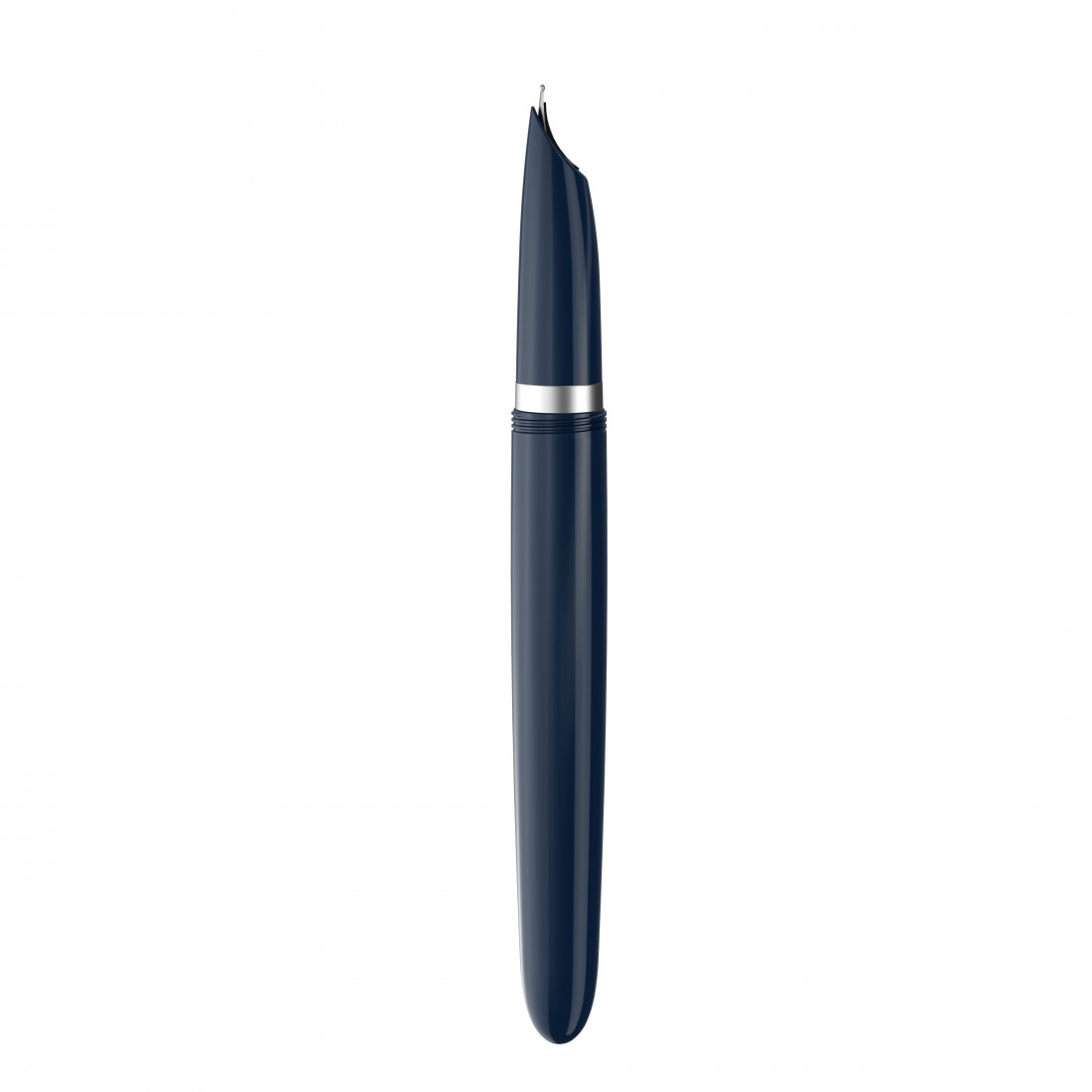 PARKER 51 MIDNIGHT BLUE RESIN CHROME TRIM FOUNTAIN PEN STEEL NIB
