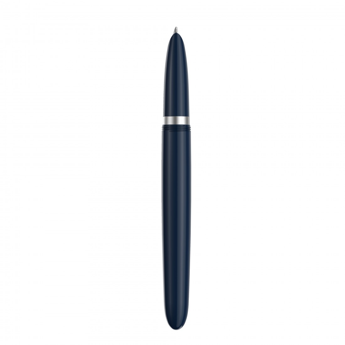 PARKER 51 MIDNIGHT BLUE RESIN CHROME TRIM FOUNTAIN PEN STEEL NIB