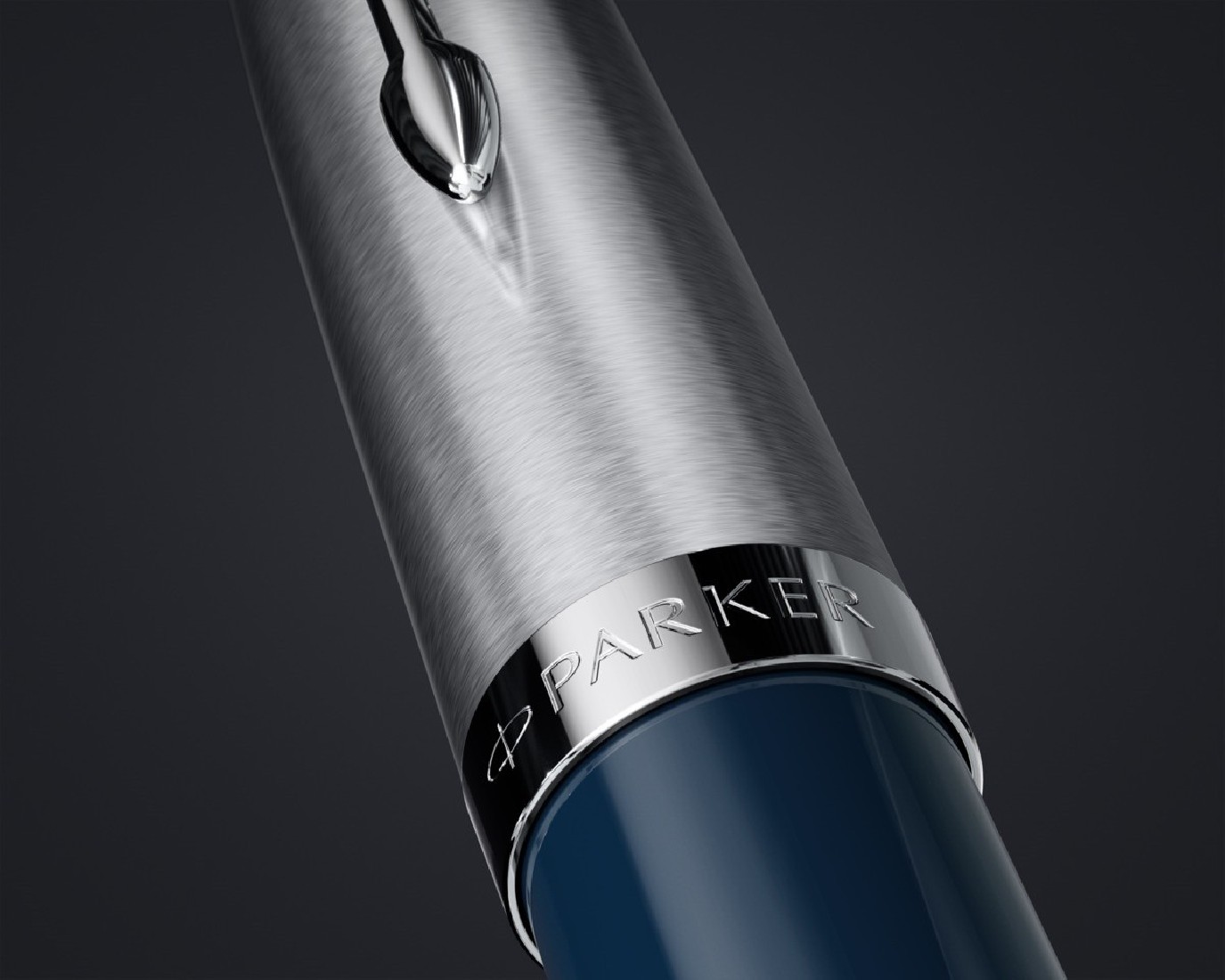 PARKER 51 MIDNIGHT BLUE RESIN CHROME TRIM FOUNTAIN PEN STEEL NIB