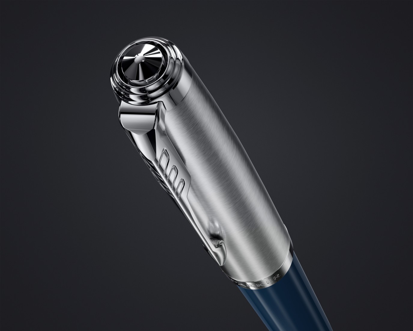 PARKER 51 MIDNIGHT BLUE RESIN CHROME TRIM FOUNTAIN PEN STEEL NIB