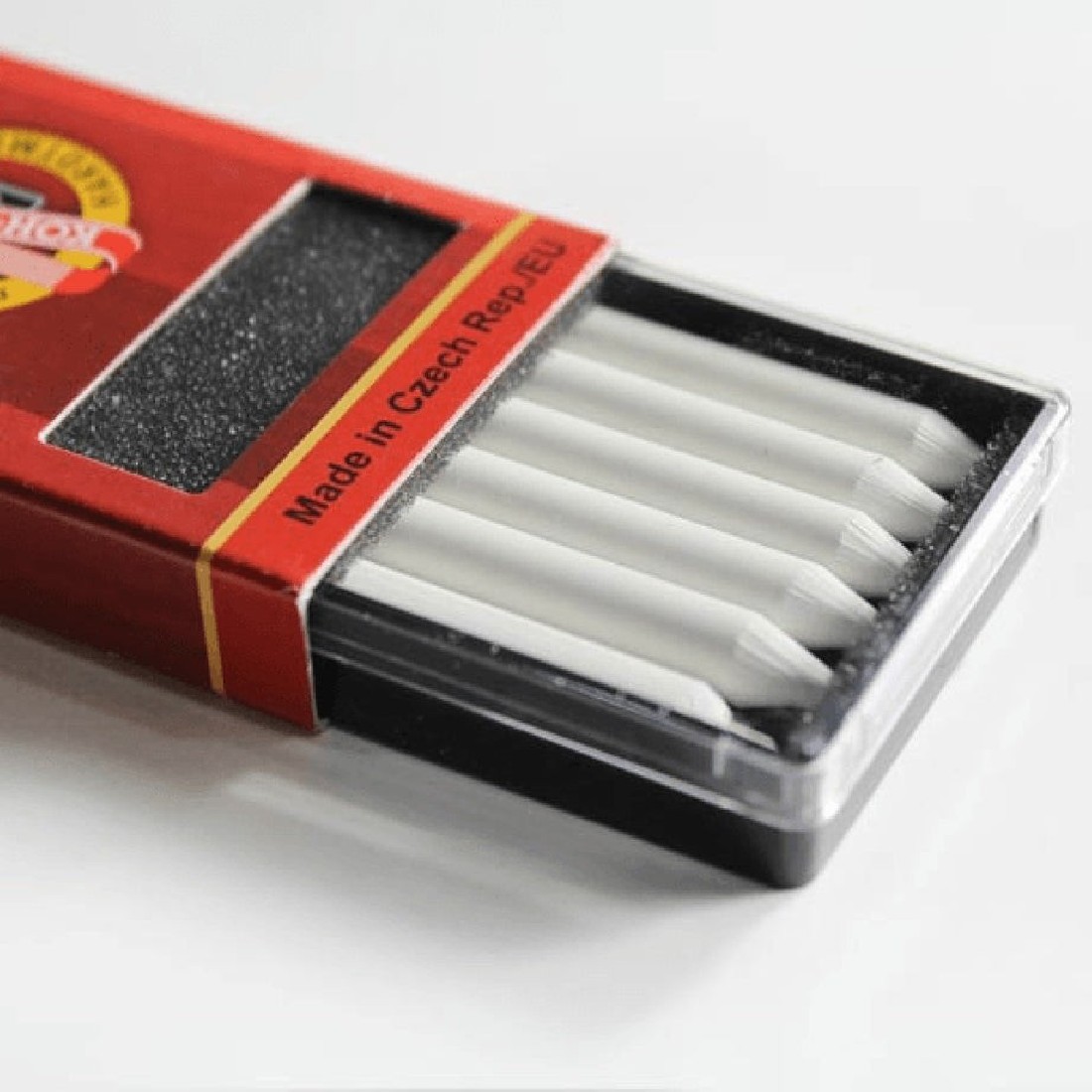 Koh-i-noor white chalk artists leads 5,6mm 4371 6pcs