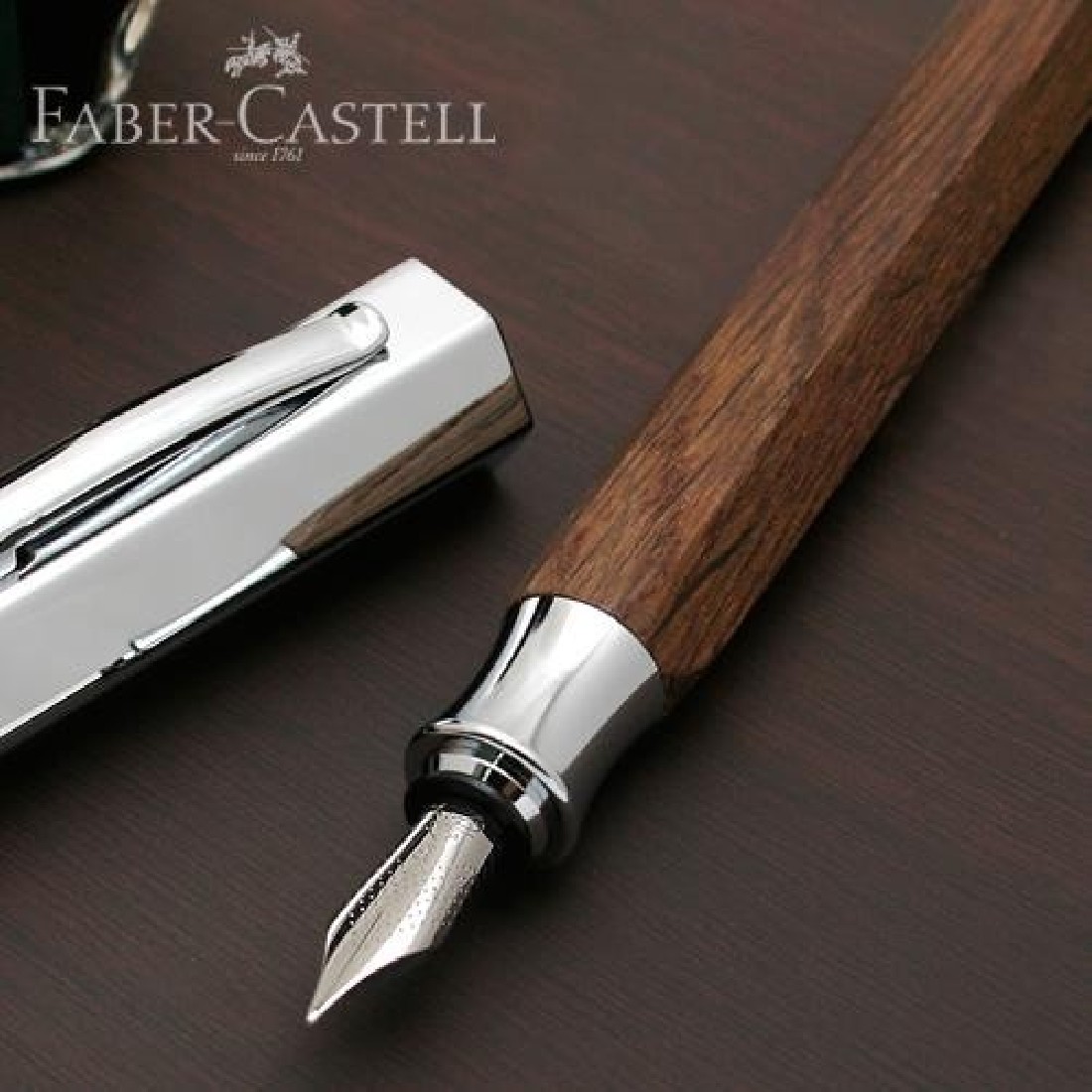 Faber Castell  Ondoro Smoked Oak Fountain Pen 147580