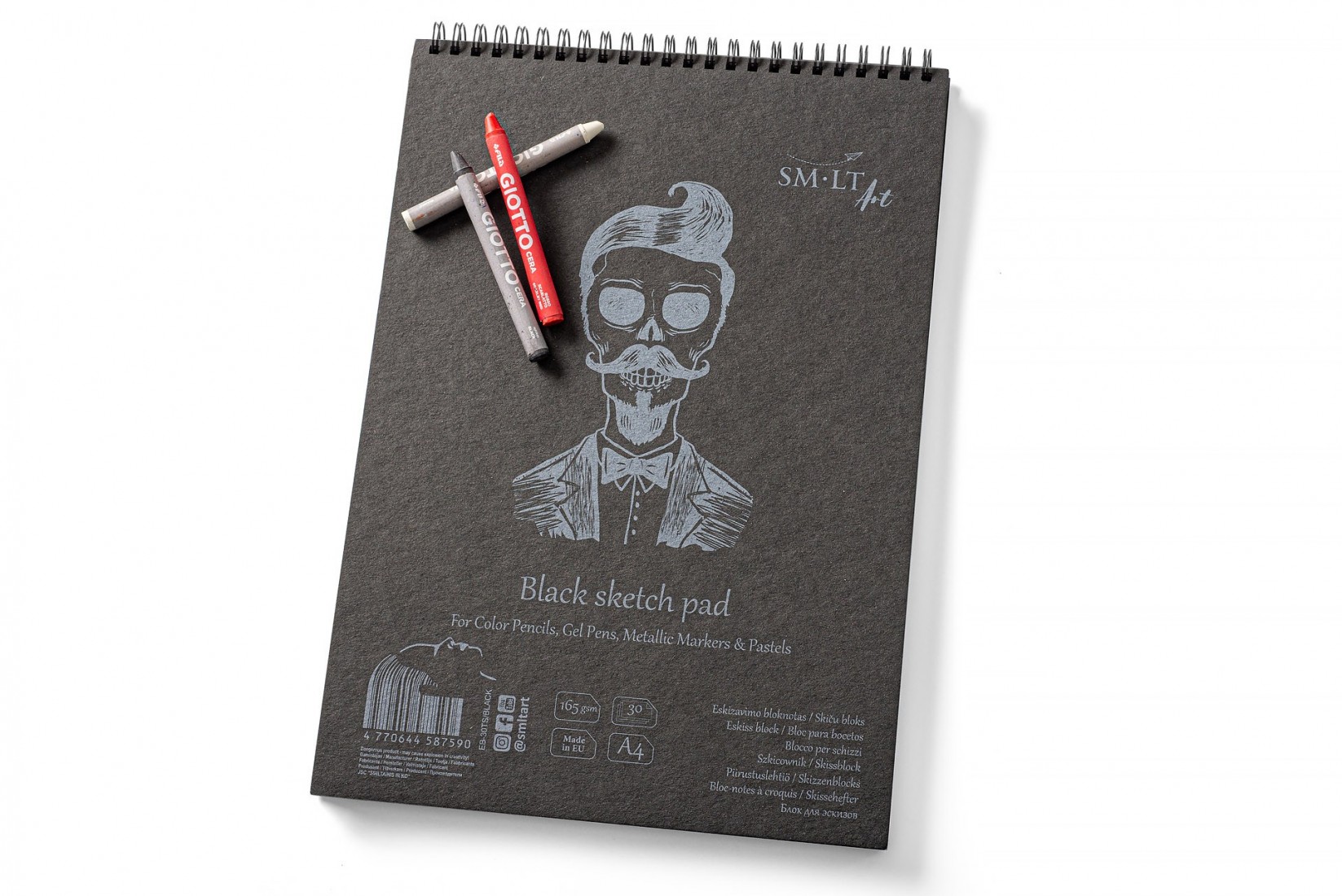 SM-LT ART Black Sketch Pad A4 30sh 165gsm